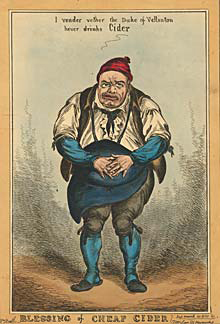 1830 W. Heath “I vunder vether the Duke of Vellington hever drinks Cider.”