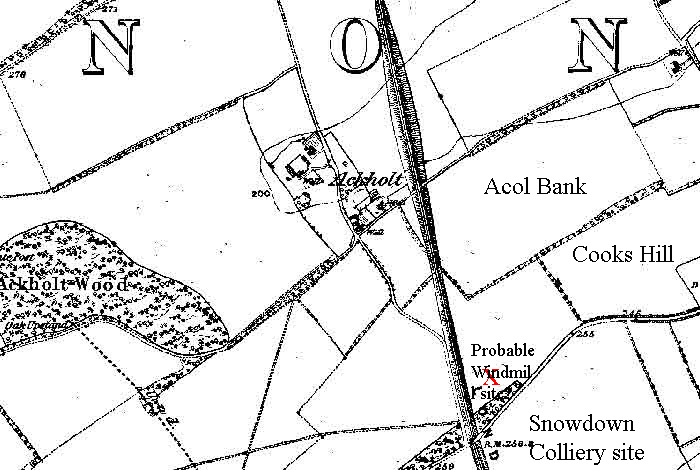 The Acol, or Ackholt, area, 1870's OS map