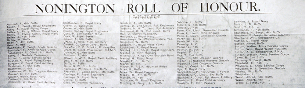 WW1-Nonington-Roll
